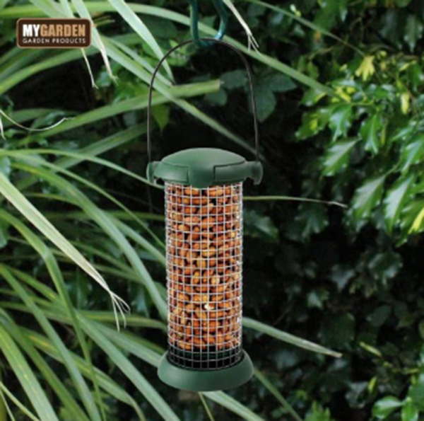 Garden Hanging Bird Peanut Feeder 19.5 x 9.5 cm - Green
