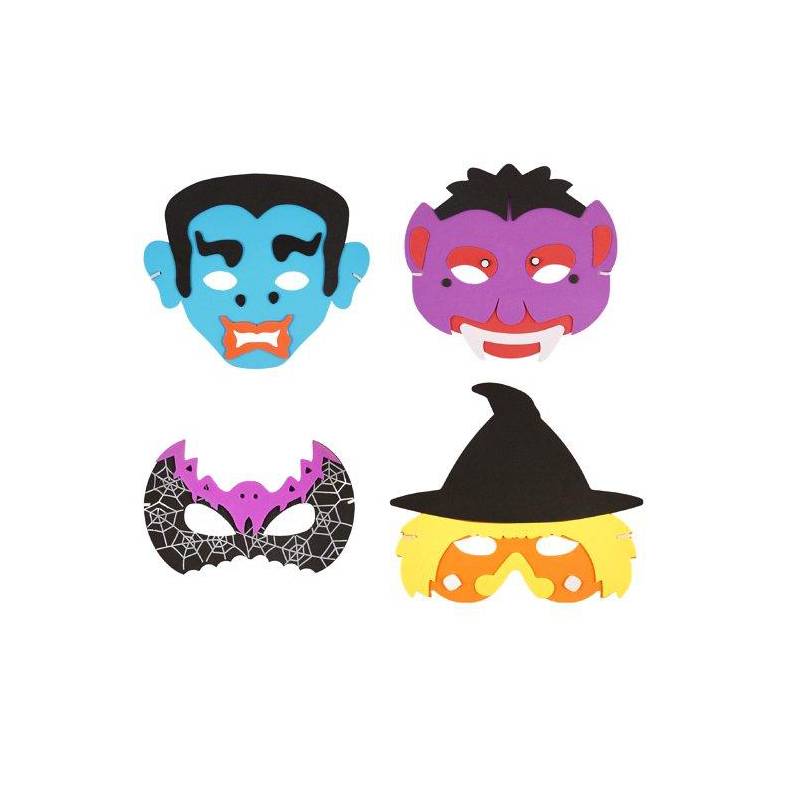 Halloween EVA Foam Colourful Masks with Elasticated Band Assorted Designs