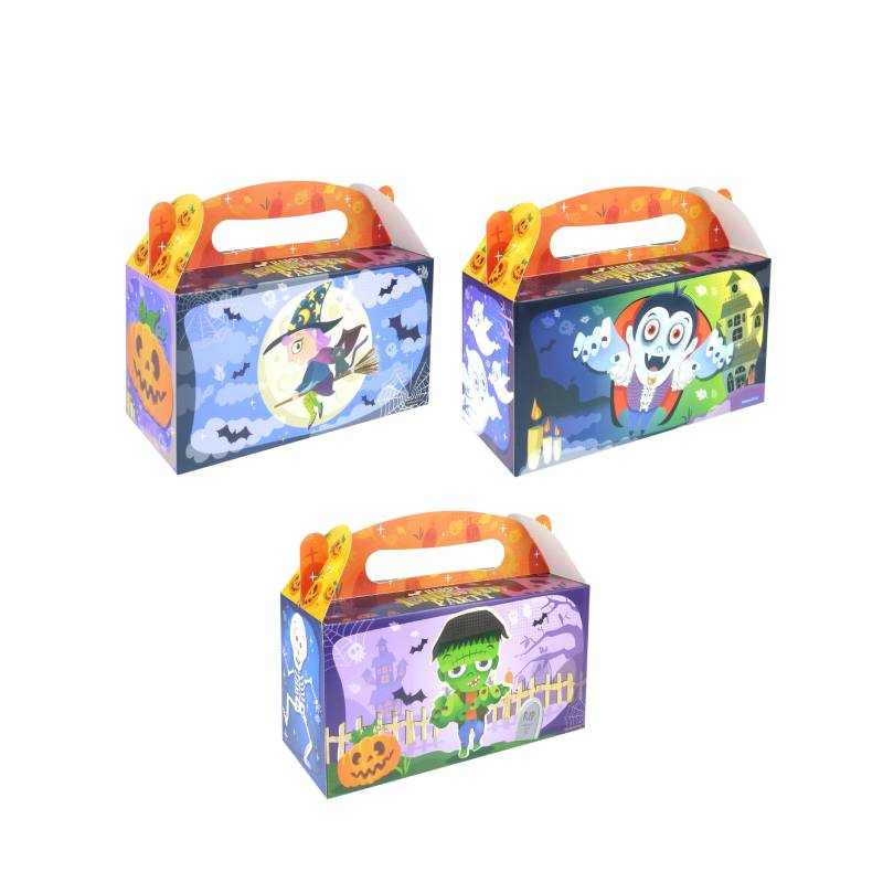 Halloween Lunch Boxes (Large) 3 Assorted Designs Random Sent