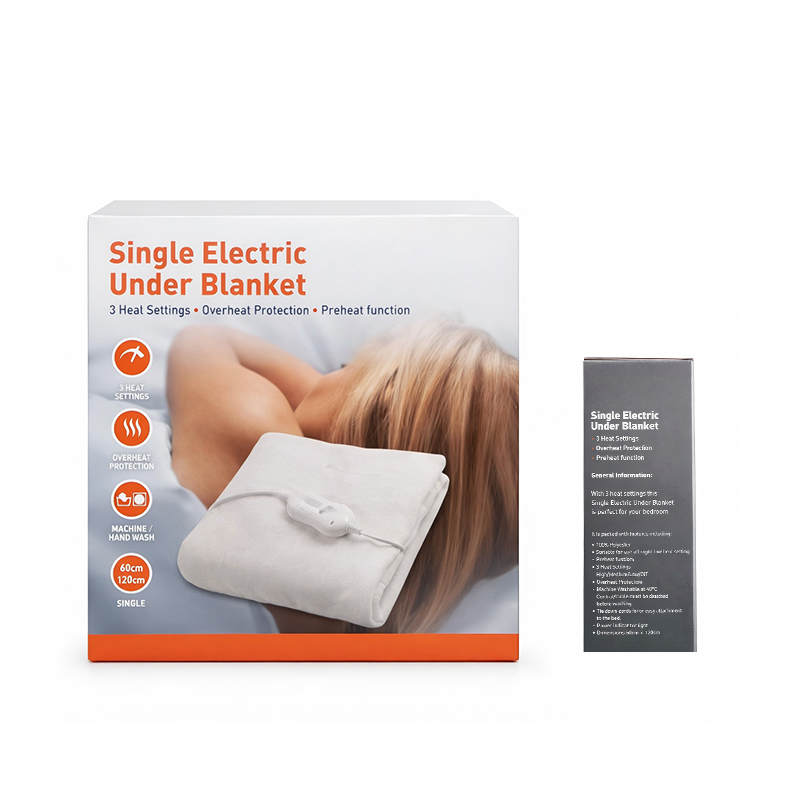 Heated Underblanket Single Electric Under Blanket 3 Heat Levels Electric Throw