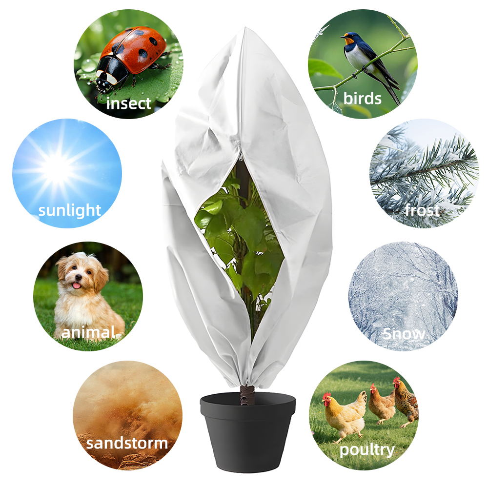 Heavy Duty Frost Protection Fleece Plant Covers Jacket Bush Tree 80 x 100cm