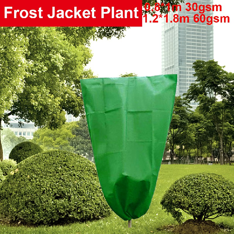 Heavy Duty Frost Protection Fleece Plant Covers Jacket Bush Tree 80x100cm - 30gsm