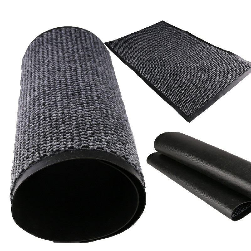 Heavy Duty Hallway Kitchen Door Mats Rubber Barrier Rug Dark Grey - Pineapple Pattern