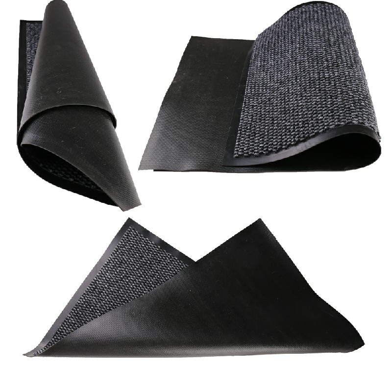 Heavy Duty Hallway Kitchen Door Mats Rubber Barrier Rug Dark Grey - Pineapple Pattern