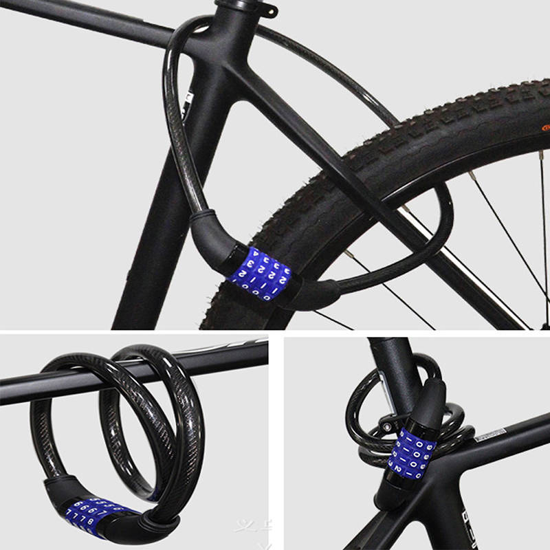 High Quality Bicycle Lock Security Combination Lock 4-Digit Strong Heavy Duty Long Lock