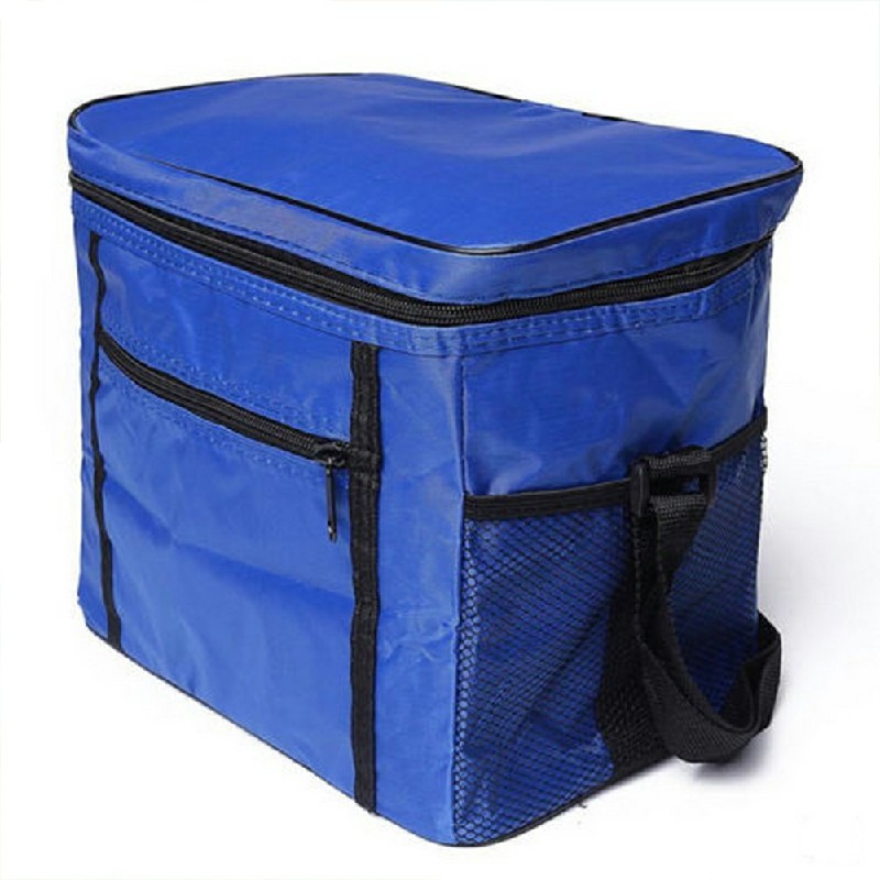 Hot Food Thermal Insulated Delivery Bags Aluminum Foil Cold Insulation Single-shoulder Thermal Bag - Blue