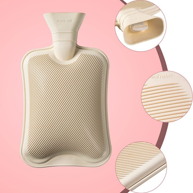 Hot Water Bottle 1L Thick Hot Water Bag for Pain Relief Random Color