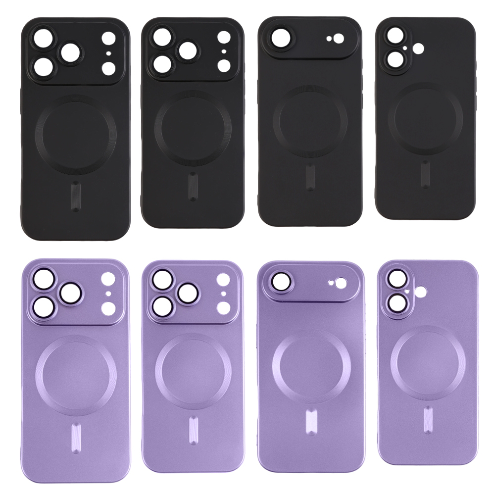 iPhone 17 Pro Max Case Shockproof Magnetic Silicone Case for Apple-Black