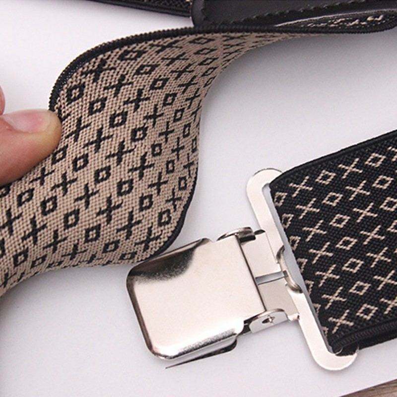 Jacquard Braces Strap 50mm Wide Heavy Duty Suspenders Adjustable Unisex