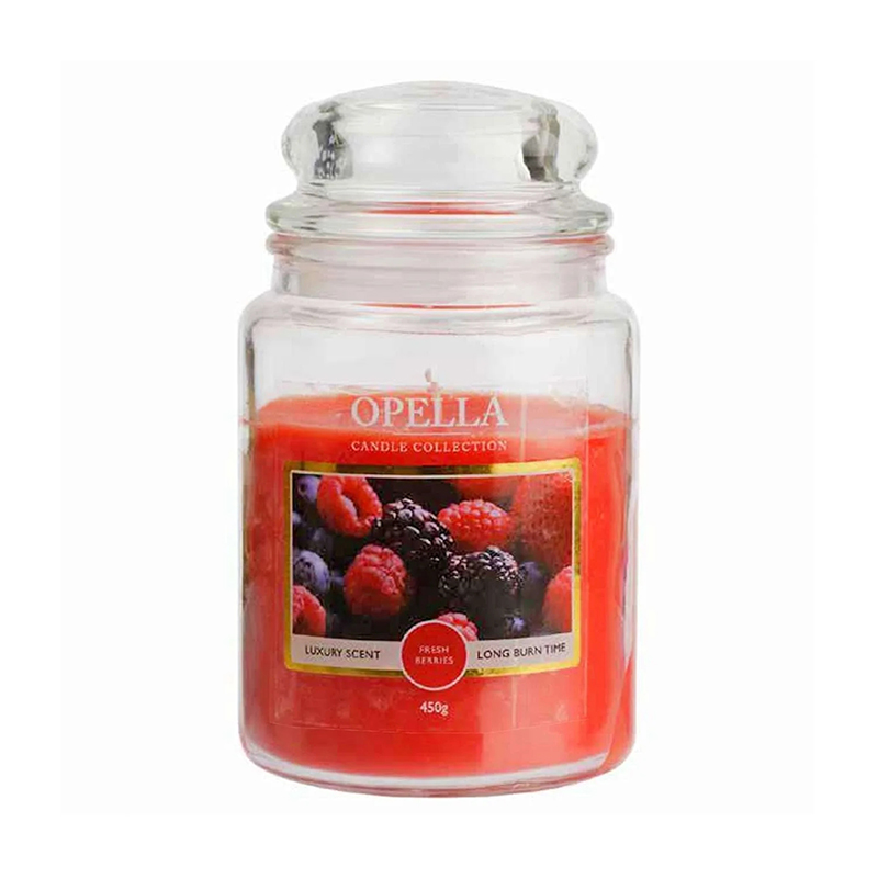 Jumbo Jar Opella Candle Fresh Berries/Jasmine Blossom/Sunset Pink/Cotton Flavour - Random Sent