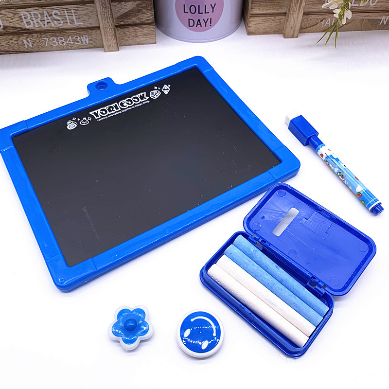 Kids Magnetic Writing Board Set Erasable Drawing Panel with Marker & Cartoon Accessories Random Color 20 x 16cm