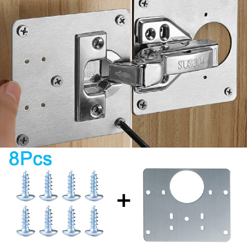Kitchen Cupboard Door Hinge Repair Kit Hinge Repair Plate and Fixing Screws