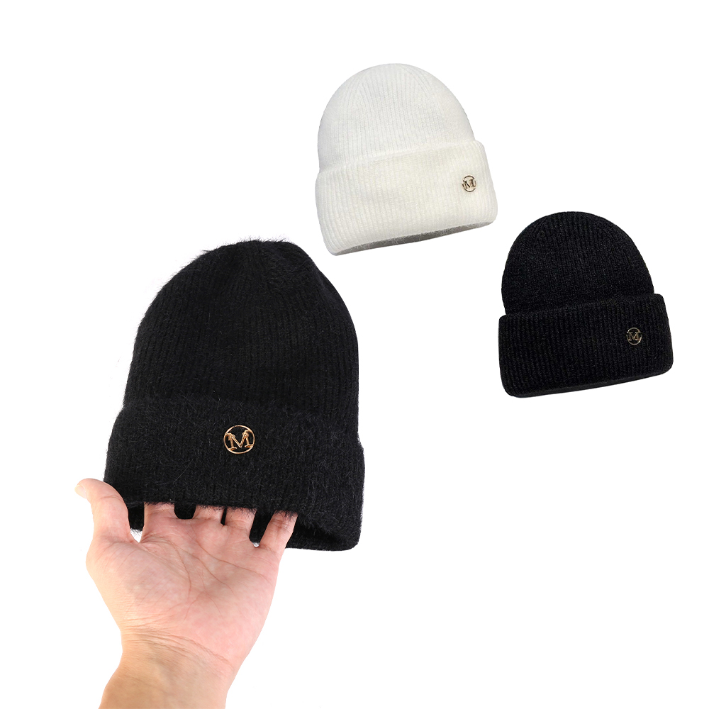 Ladies Women Beanie Hat Warm Fleece Lined R40 Thermal Insulation -  White