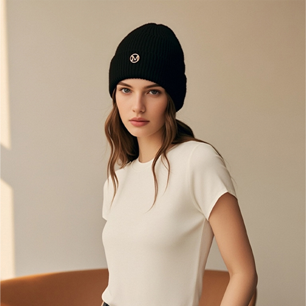 Ladies Women Beanie Hat Warm Fleece Lined R40 Thermal Insulation - Black