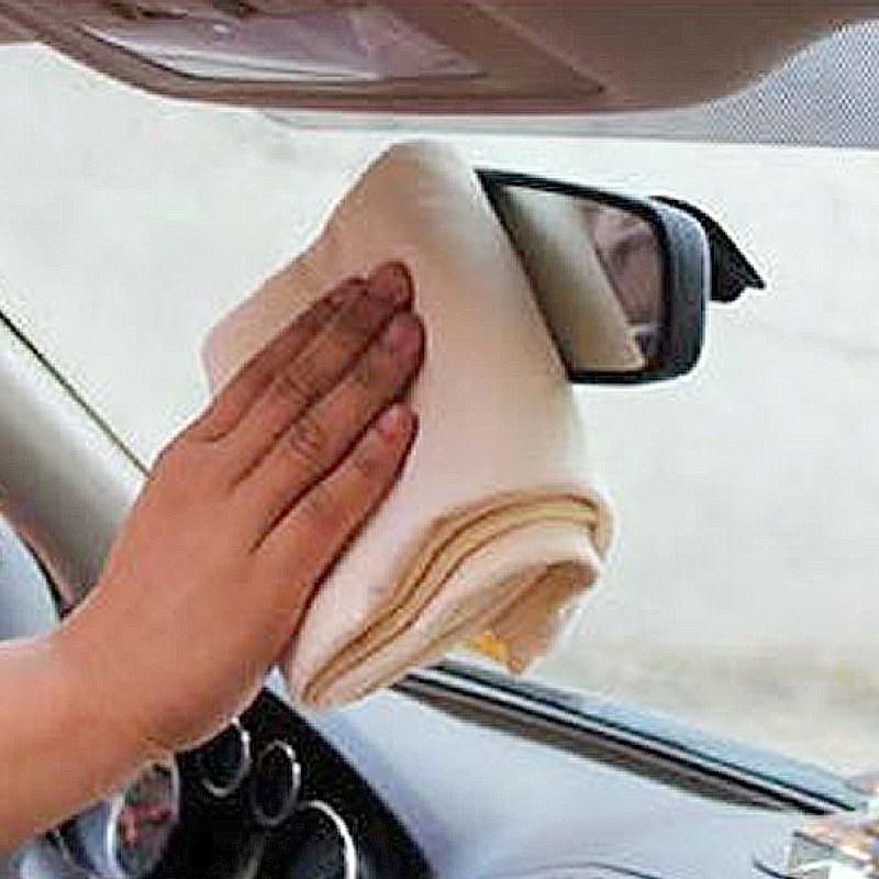 Large Natural Suede Leather Car Cleaning Cloth Drying Towel