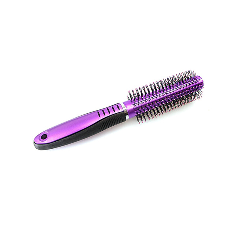 Large Round Pin Hair Brush Professional Nylon Bristle Curling Styling Hairbrush - 22cm