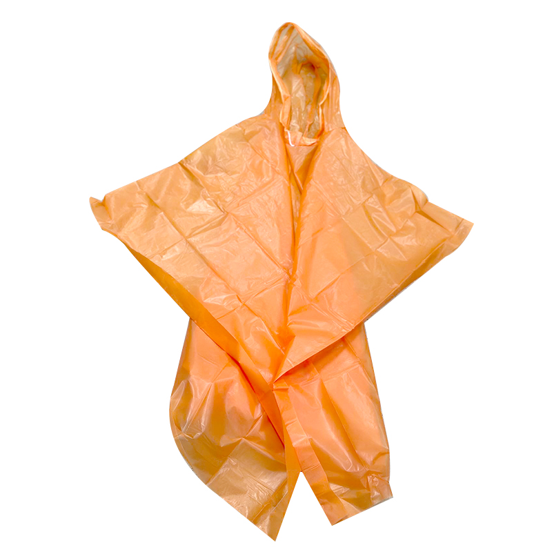 Lightweight Poncho Waterproof Raincoat for Childrens Boys Girls 45 x 72 inch - Orange