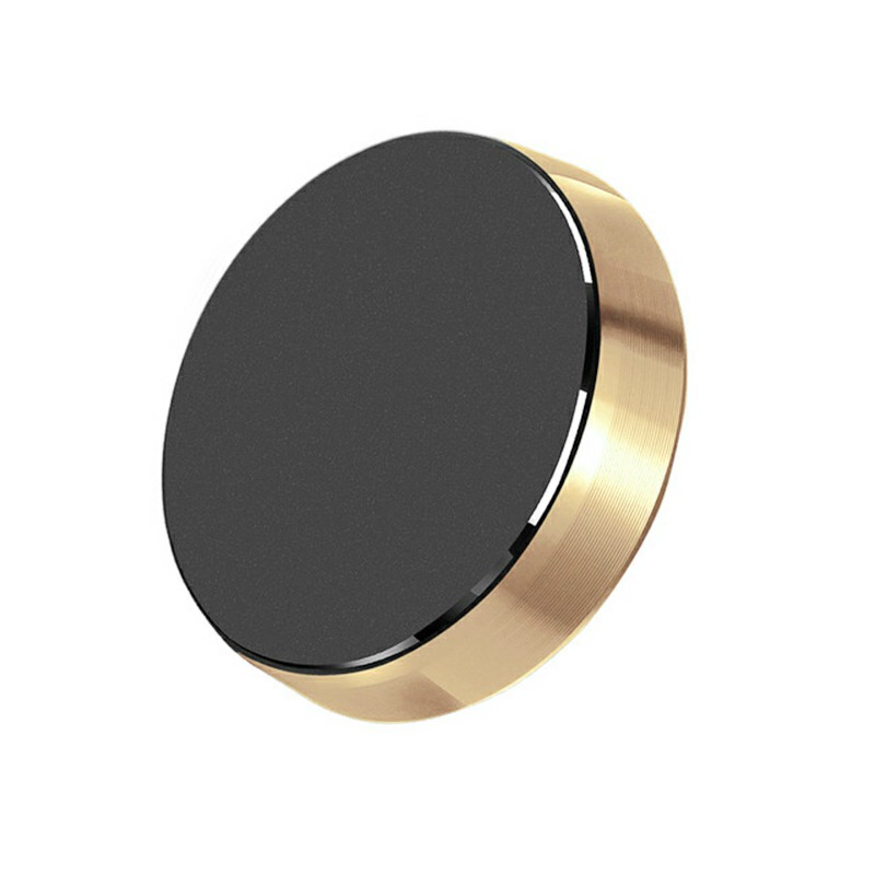 Magnetic Metal Car Dashboard Mount Universal Phone GPS Holder Stand - Golden