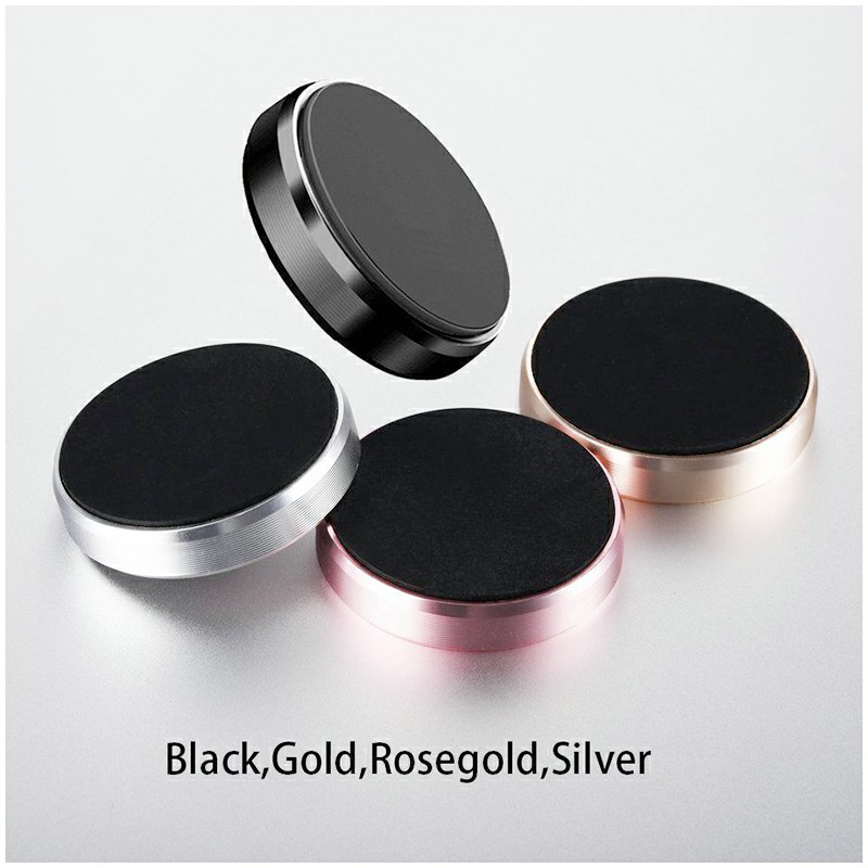 Magnetic Metal Car Dashboard Mount Universal Phone GPS Holder Stand - Golden