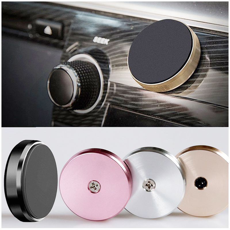 Magnetic Metal Car Dashboard Mount Universal Phone GPS Holder Stand - Silver