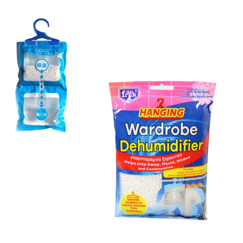 Moisture Absorber Hanging Dehumidifier Bags Wardrobe Dehumidifiers for Cupboards, Bedrooms, Washrooms