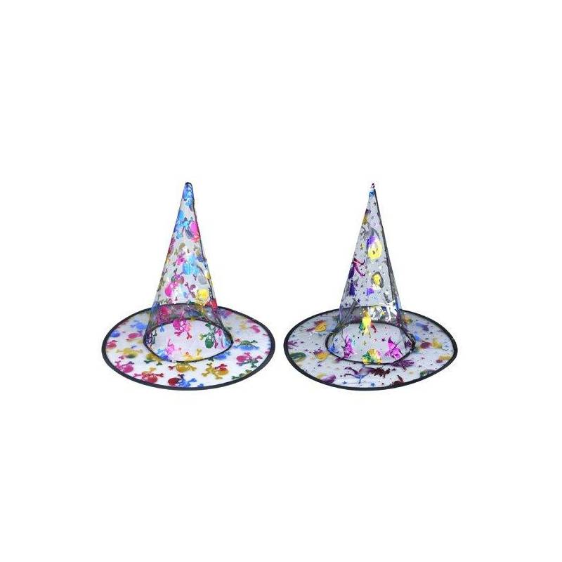 Multicoloured Kids Witch Halloween Fancy Dress Hat Assorted Colours - Random Sent