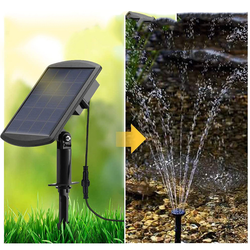 Outdoor Solar Powered Submersible Water Fountain Pump Garden Pond Pool Bird Bath