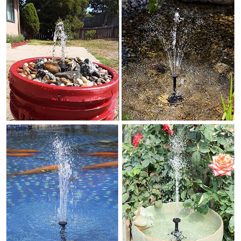 Outdoor Solar Powered Submersible Water Fountain Pump Garden Pond Pool Bird Bath