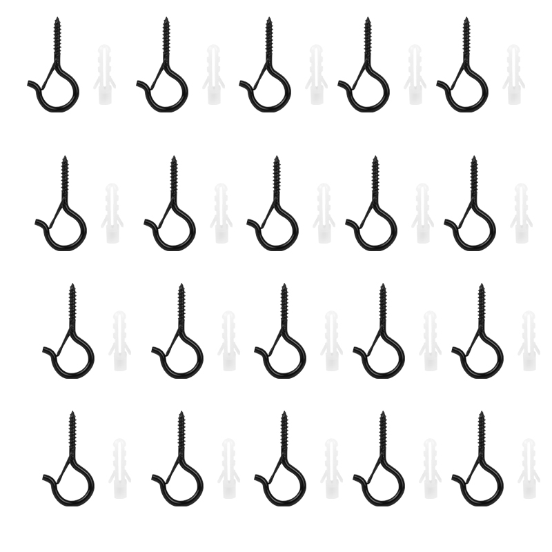 Pack of 20 Q-Hanger Metal Screw Hook Buckle for Christmas Lights Hanger Hooks Easy Release