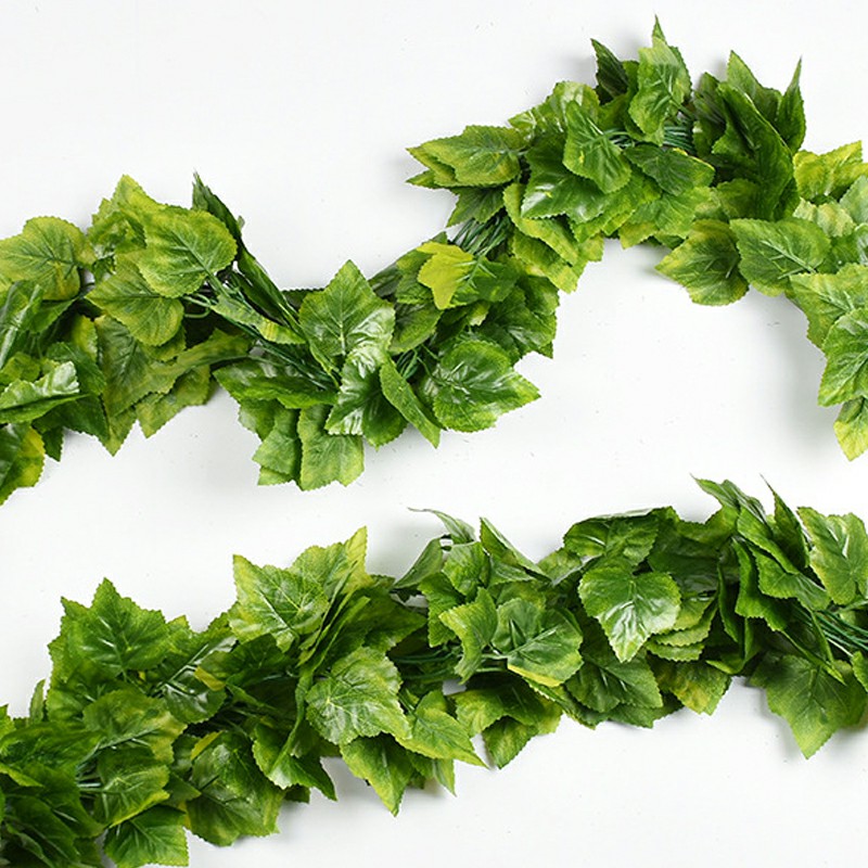 Parthenocissus Leaves Artificial Hanging Plants Faux Greenery Vines Fake Garland