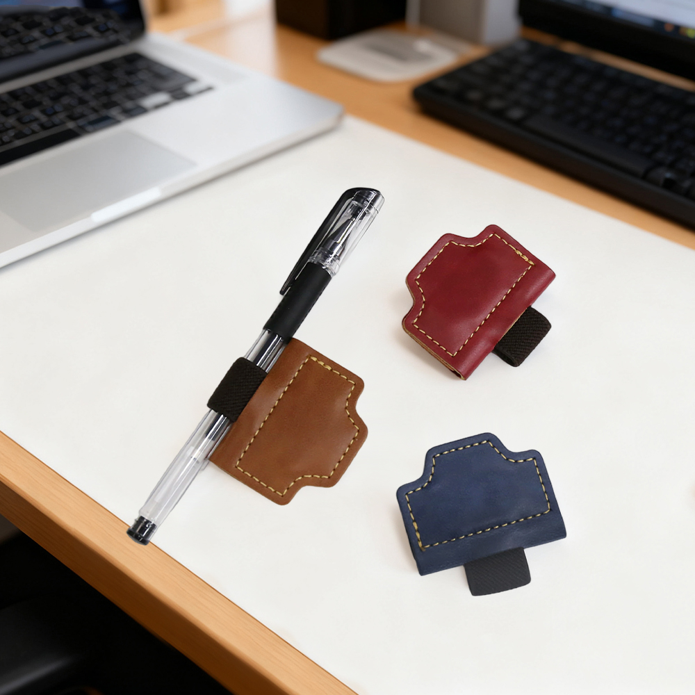 5pcs Personalised Magnetic Leather Bookmark with Pen Holder Page Marker Reader Gifts Gift
