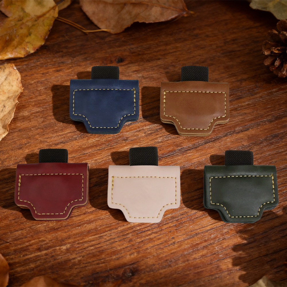 5pcs Personalised Magnetic Leather Bookmark with Pen Holder Page Marker Reader Gifts Gift