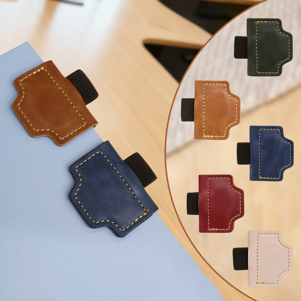 5pcs Personalised Magnetic Leather Bookmark with Pen Holder Page Marker Reader Gifts Gift