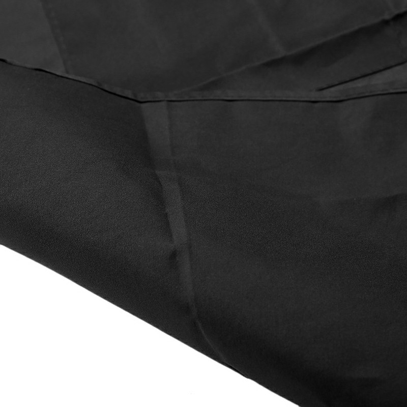 Plain Unisex Cooking Catering Work Apron Tabard with Twin Double Pocket - Black