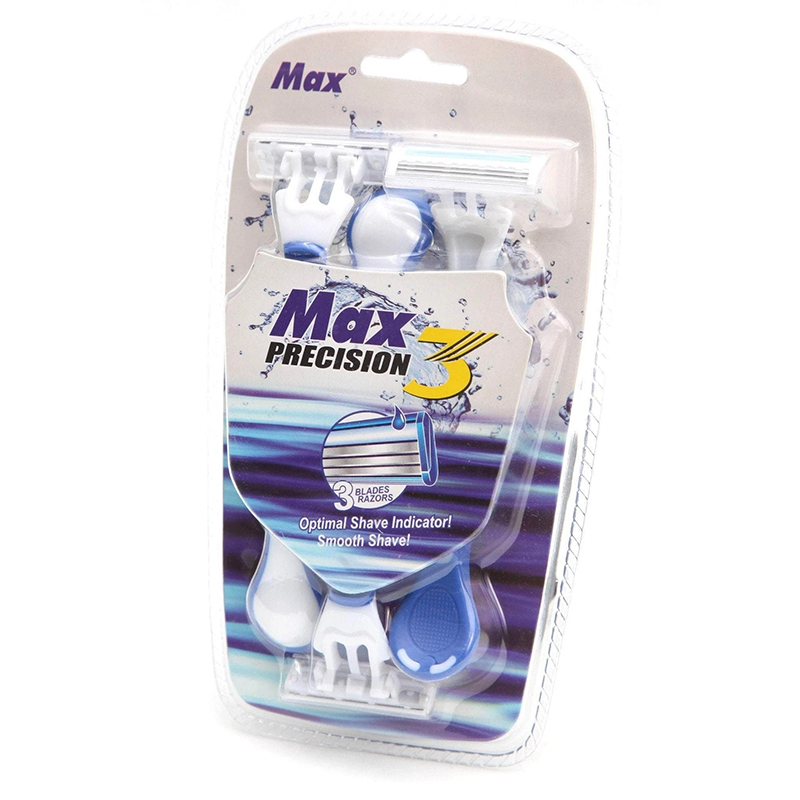 Plastic Disposable Razor Shaver Pack of 3 Lightweight Travel Grooming Razors