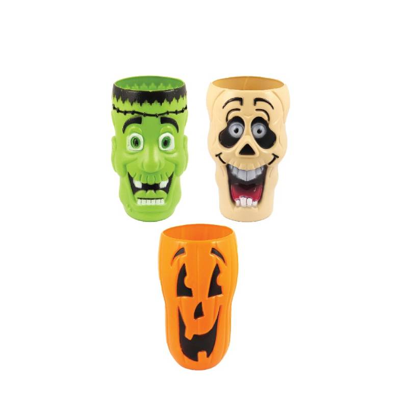 Plastic Halloween Party Cups Assorted Designs - Random Sent