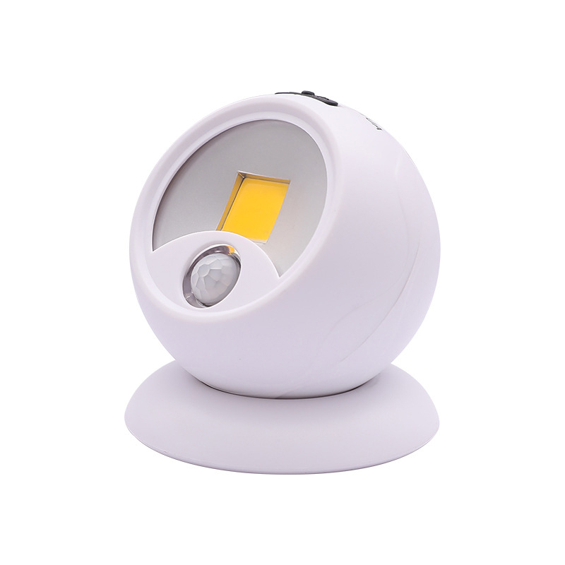 Plastic Motion Sensor Night Light Round Ball 7.2 x 6.5 x 7.2 cm