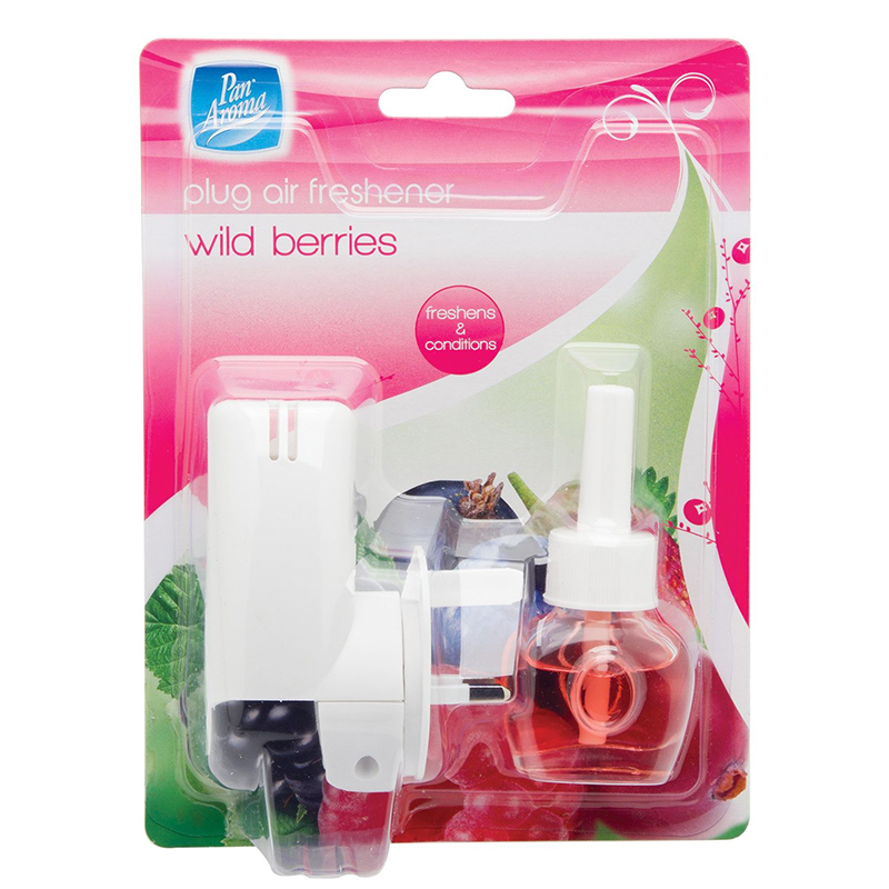Plug In Air Freshener Plug Unit With Scented Fragrance Refill - Wild Berries