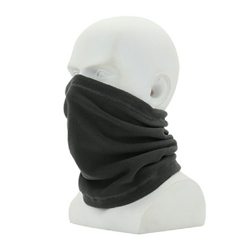 Polar Fleece Thermal Bandana Cycling Winter Face Masks Snood Scarf Neck Tube Warmers - Grey
