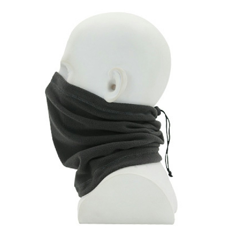 Polar Fleece Thermal Bandana Cycling Winter Face Masks Snood Scarf Neck Tube Warmers - Grey