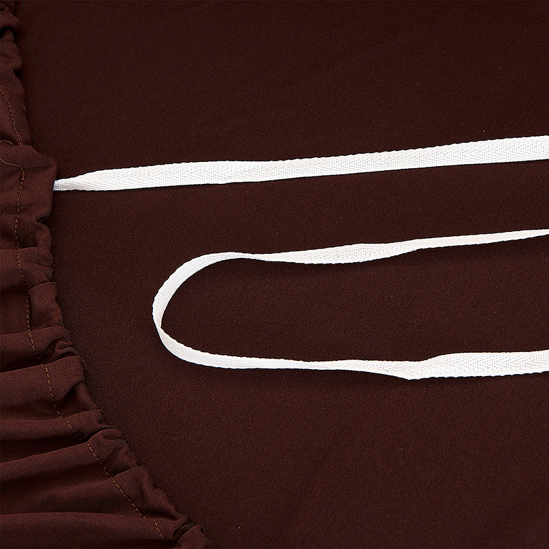 Polyester Spandex Fabric 1-Piece Stretch Slipcover for 2-Seats Sofa - Brown