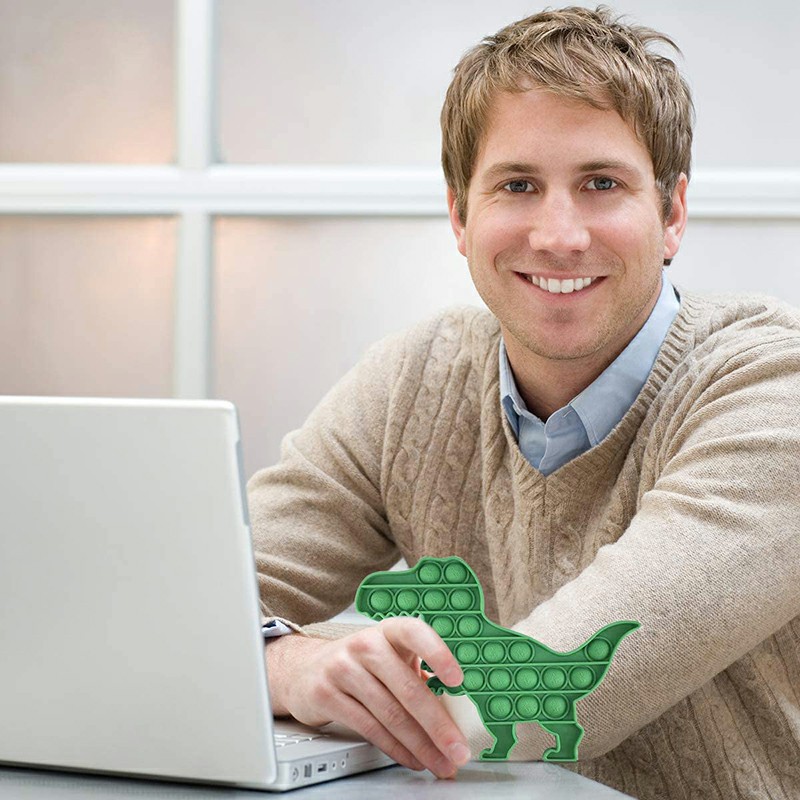 Pop it Fidget a Loud Side and a Quiet Side to Pop - Dinosaur