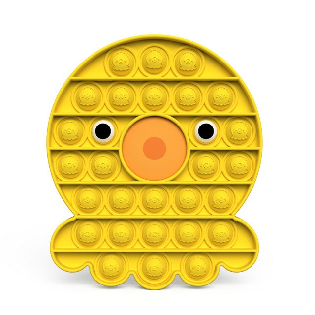 Pop it Fidget a Loud Side and a Quiet Side to Pop Octopus - Yellow