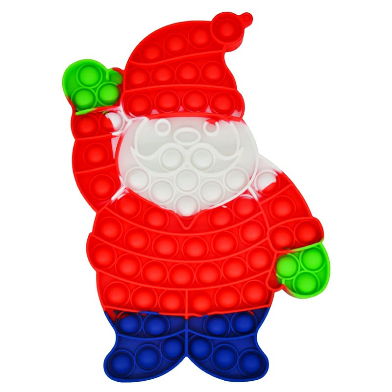 Pop it Fidget Santa Claus a Loud Side and a Quiet Side to Pop - Red