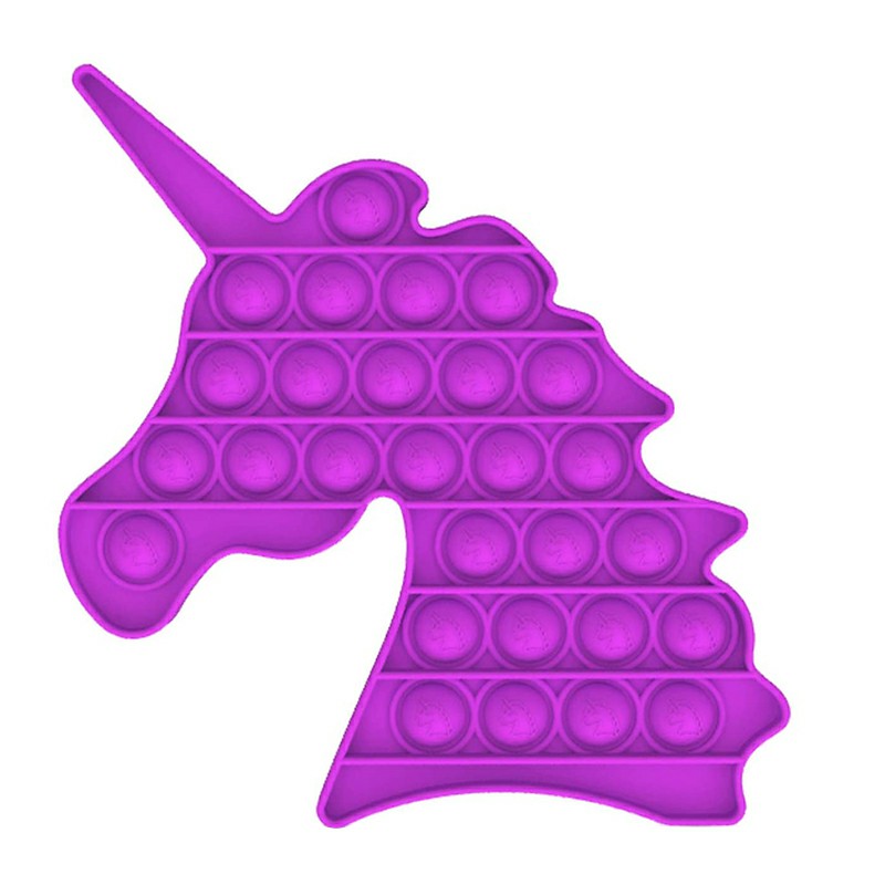 Pop it Fidget Unicorn a Loud Side and a Quiet Side to Pop - Purple
