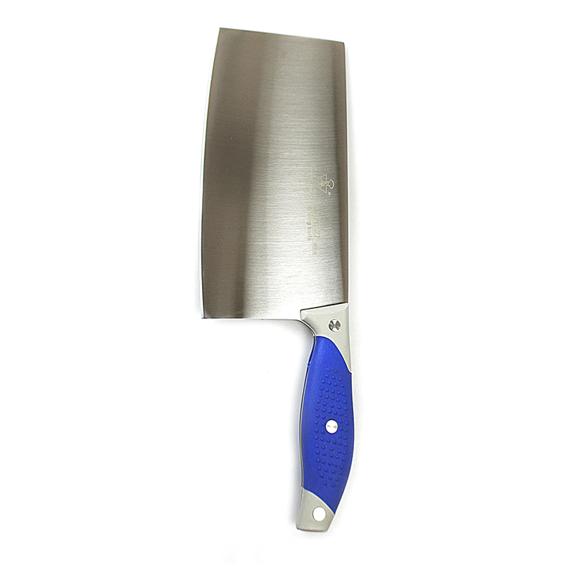 Professional Cleaver Knife Blue Handle Ultra Sharp Vegetable and Meat Butcher Cleaver