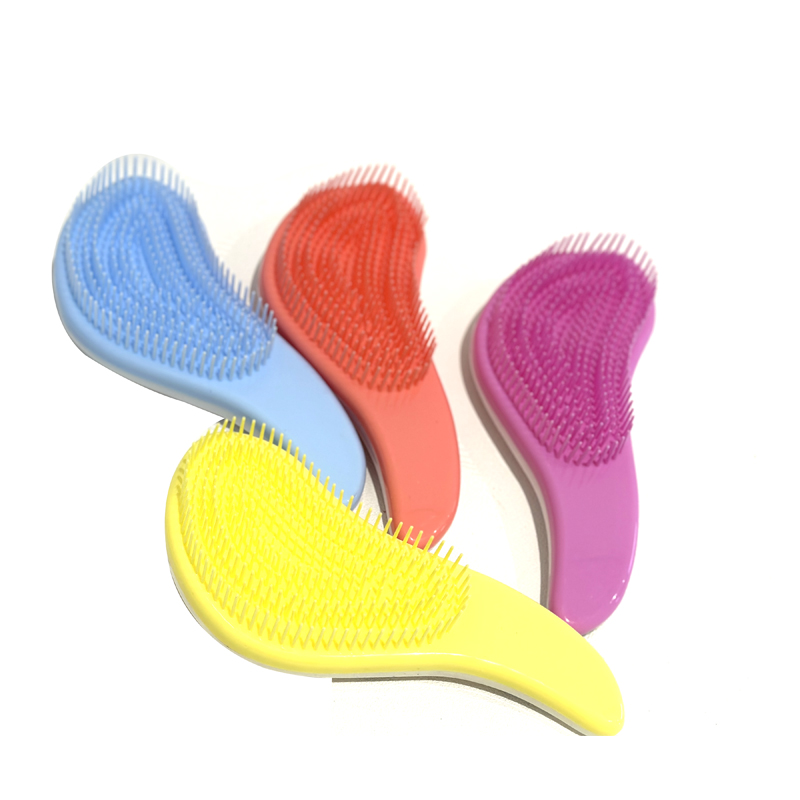 Professional Detangling Hair Brush Silicone Brush Printed Comb for Hairstyling - Random Colour