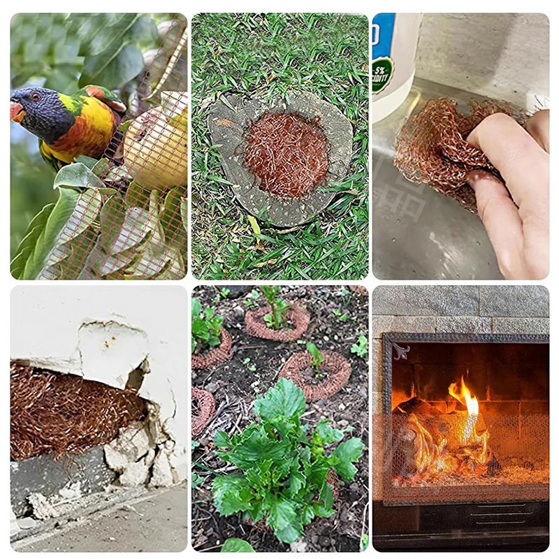 Pure Copper Mesh Rodent Slug Snail Rat Control Blocker Knitt Soffit Mesh - 3M