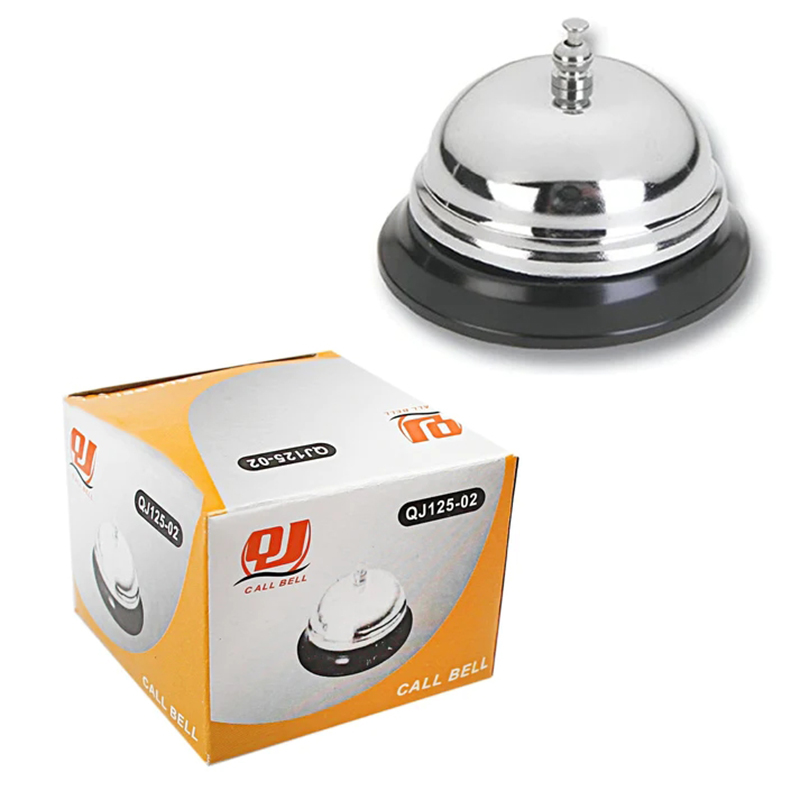 Reception Call Bells Chrome Kitchen Bell All-Metal Construction Desk Bell Service Bell