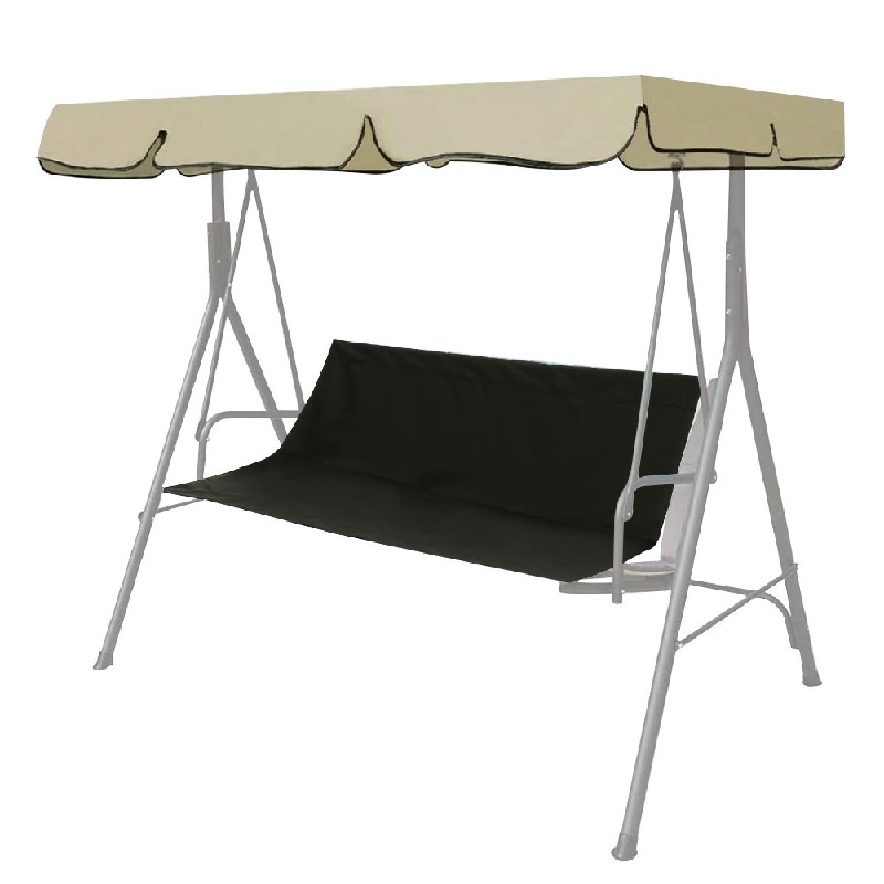 Replacement Part For Swing Seat Cover Garden Swinging Bench/Hammock 148x51x51cm Black